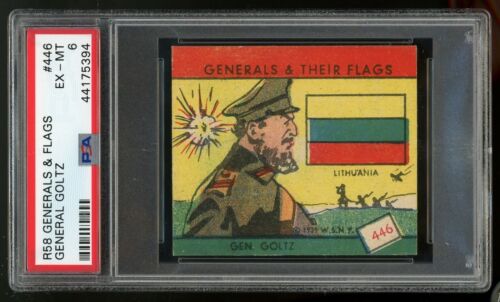 1939 R58 Generals & Flags #446 General Goltz PSA 6 EX-MT #44175394 - Picture 1 of 1