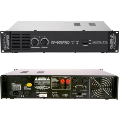 VOCOPRO VP-600 PRO 1200w Max Rackmount Power Amp