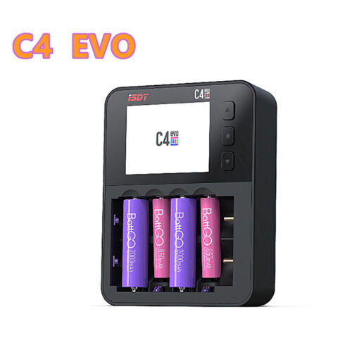(ISDT) C4 EVO Smart Charger For Cylindrical Battery NiMH NiCd Lithium Battery - Picture 1 of 5