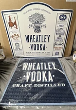 Wheatley Vodka Craft Distilled Metal Sign 22" x 19" Buffalo Trace 16” Bar Mat