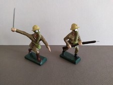 DURSO INFANTERIE AU COMBAT AVEC MASQUE A GAZ COMPOSITION époque elastolin Linéol