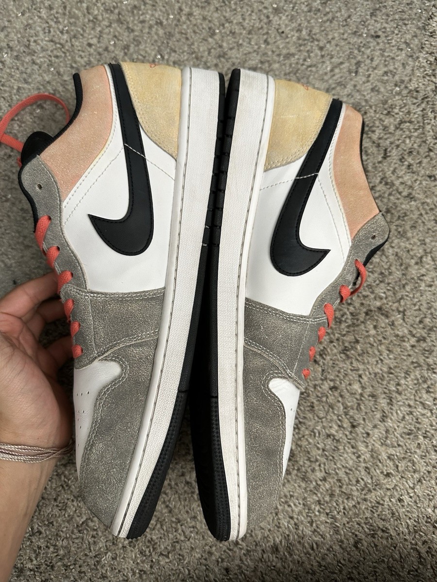 Air Jordan 1 SE Low Flight Club Neutral White Black Salmon Pink