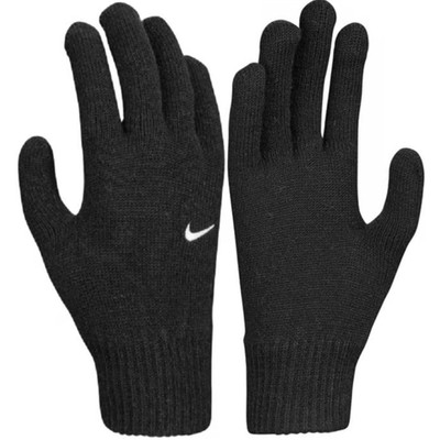 Nike Herren Cold Weather Handschuhe Schwarz Swoosh 2.0 Strick Stretch Laufen Größe S/M