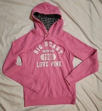 Victorias Secret PINK Pullover Hoodie size M Big Heart Mountain 1986 Logo NEW R1