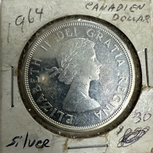 1964 Canadian Silver Proof-Like Canada Dollar Charlottetown PL UNC