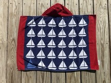 Pottery Barn Kids Sailboat Red White And Blue Hooded Towel No Personalization