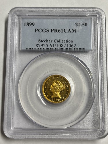 1899 $2.5 Proof Gold Liberty PCGS PR61 CAMEO