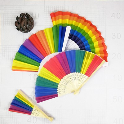 LGBTQ Pride Design Fan | LGBT Pride Month Accessory |  Pride Rainbow | Foldable 