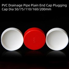 PVC Drainage Pipe Plain End Cap Plugging Cap White Red Dia 50/75/110/160/200mm