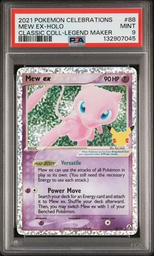 2021 POKEMON CELEBRATIONS CLASSIC COLLECTION #88 MEW EX-HOLO PSA 9