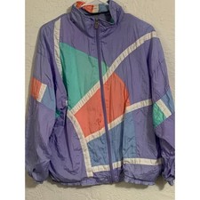 Lavon vintage 1980 colorblock windbreaker M puffy