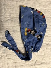 Disney Mickey Mouse ears Blue Scrub Hat Chemo Cap medical surgical chef vet