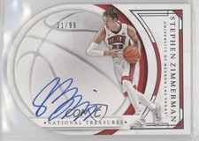 2016 National Treasures Collegiate Basketball 31/99 Stephen Zimmerman Auto 4vc