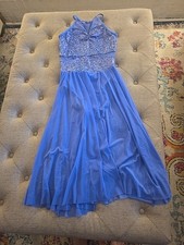 Weissman Adult Small Blue Lyrical Sequins Dance Costume