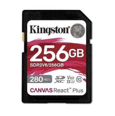 740617340594 256GB React Plus 280/150/MB/s U3 V60 SD Card Kingston
