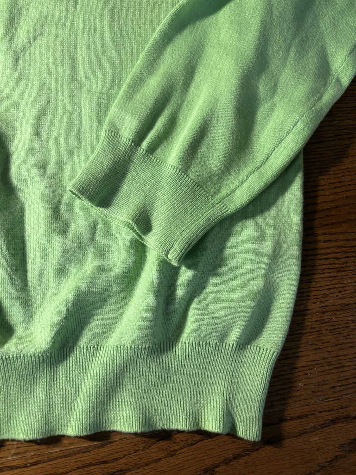 Polo Ralph Lauren Green Pima Cotton V-Neck Sweater Mens Large thumbnail 2