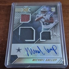Panini 2018 XR Rookie Autograph Michael Gallup Patch Cowboys #186 Blue /49