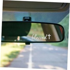 Rear View Mirror Sticker Set 3PCS Vinyl Message Decals for Car Interior
