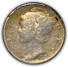 1926-S Mercury Silver Dime Very Fine VF Coin, Corrosion #25366