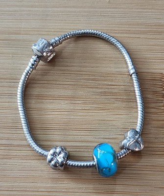 CHARM BRACELET SS 925 Snake Starter Charm Bracelet  8 in.