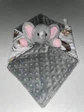 BORITAR MINKY DOT ELEPHANT ANIMALS SECURITY BLANKET LOVEY C4