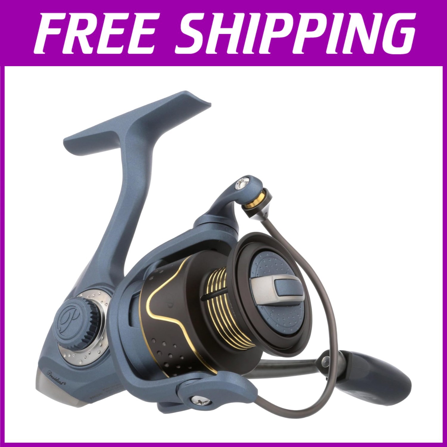 President Spinning Fishing Reel - Lightweight Graphite Body