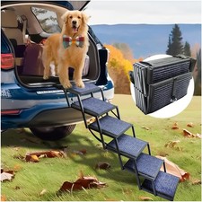 Dog Ramp for Car Truck and SUV Dog Stairs for Large Dogs Folding Pet Stairs