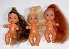 VTG 1973 Mattel Barbie Baby KRISSY 3 Dolls w/ Rooted Hair