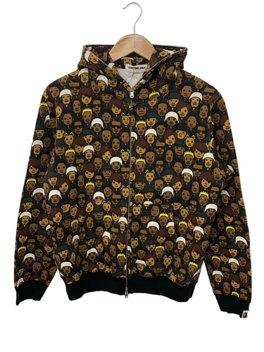 A BATHING APE (BAPE) Felpa con cappuccio zip A BATHING APE nera S usata