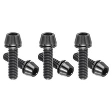 6 Pack M5x18mm Titanium Bicycle Stem Bolt with Washer Black