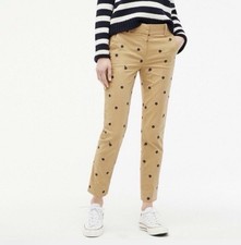 J Crew Cameron Pant Embroidered Navy Hearts High Rise Girlfriend Chino 2