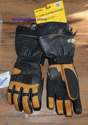 Ski-Doo Snowmobile BRP  X-Team Leather Gloves, Khaki/black NEW