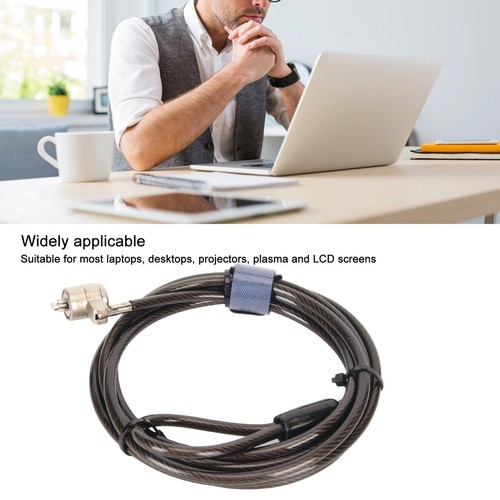 Laptop Lock Theft Proof 2 Keys Length Adjustable PVC Computer Security Cable FY - Afbeelding 20 van 22