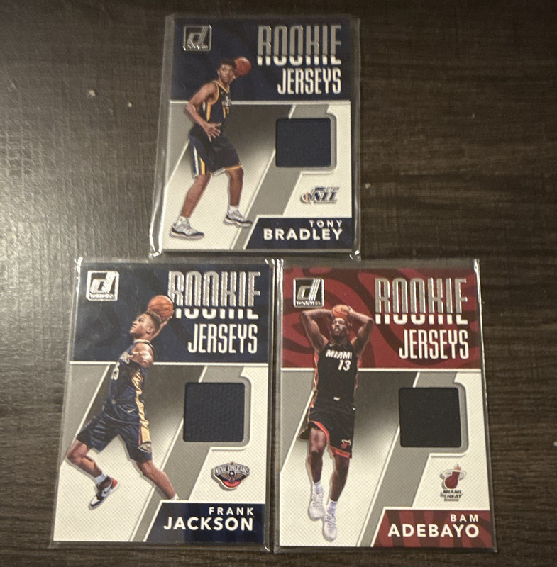 Donruss 2017-18 Panini Donruss Rookie Jerseys Card Lot 3 Bradley Jackson Adebayo