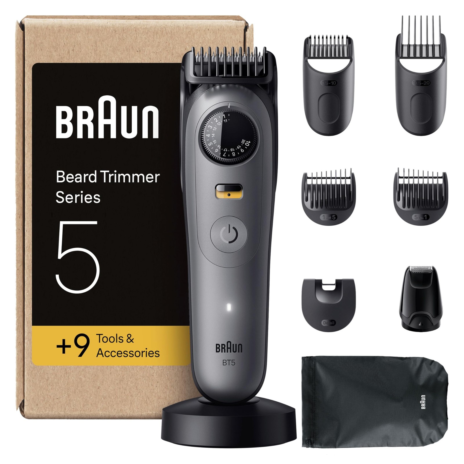 Rasoio Braun Series 5 Uomo: Regolabarba Professionale 9 Strumenti