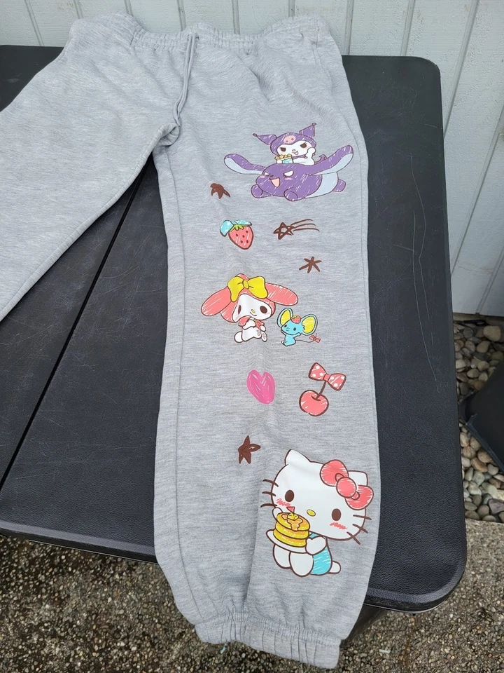 Pantalones deportivos Hello Kitty And Friends de Sanrio para niños talla XL (16-18) grises Foto 3 de 4