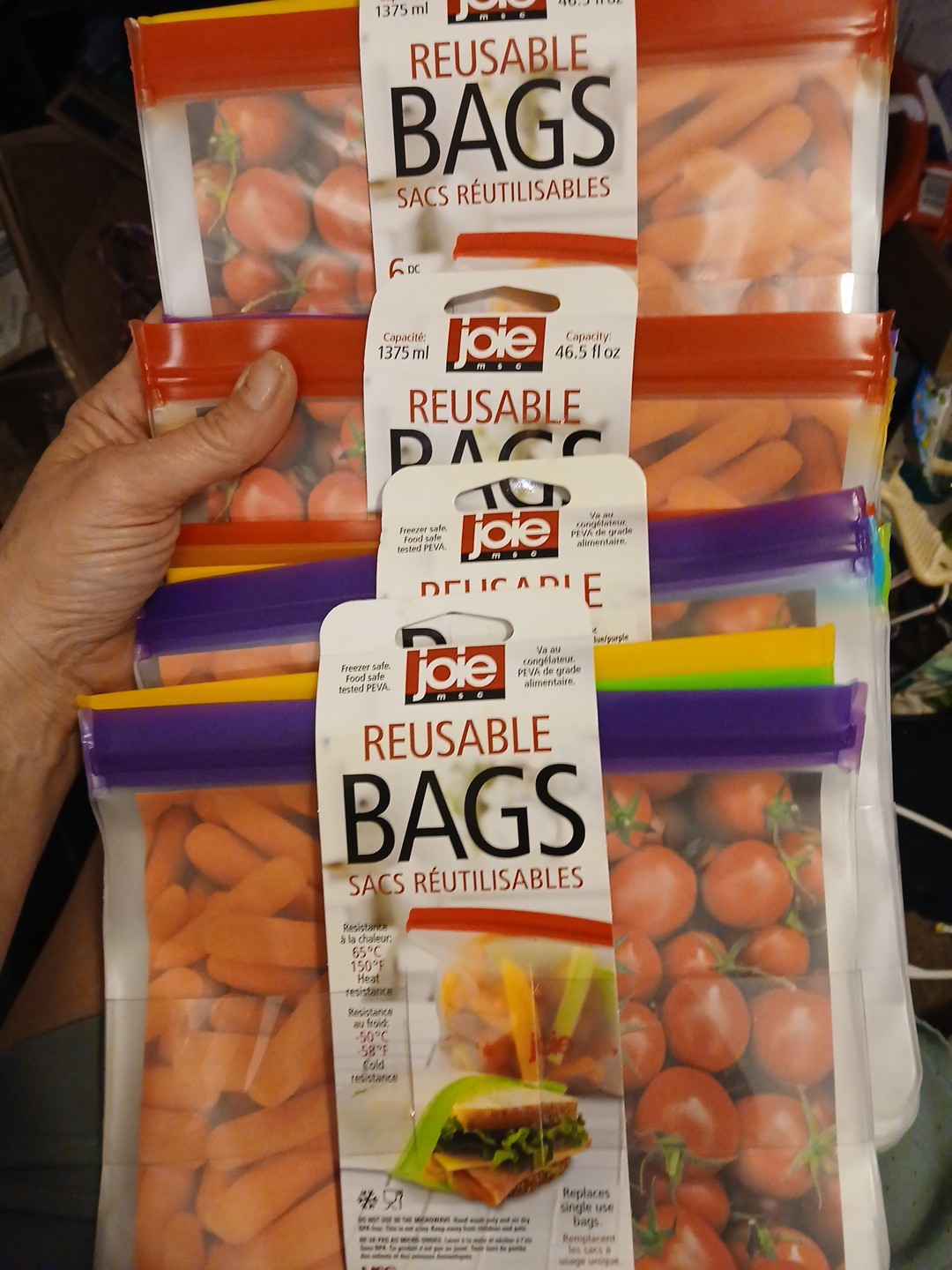 New Reusable Bags, Freezer Safe As Well