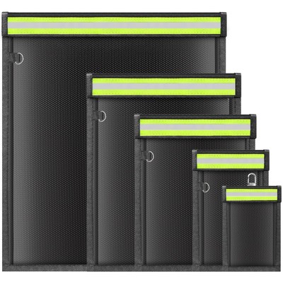5 Pack Faraday Bags with Reflective Strip, Faraday Cages for Laptops & Tablet...