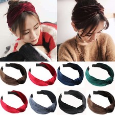 Women Velvet Hairband Twist Bow Knot Cross Headband Girl HairBand Lady Headwear  