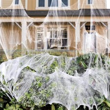 1000 sqft Spider Webs Halloween Decorations Bonus with 30 Fake Spiders, Super...
