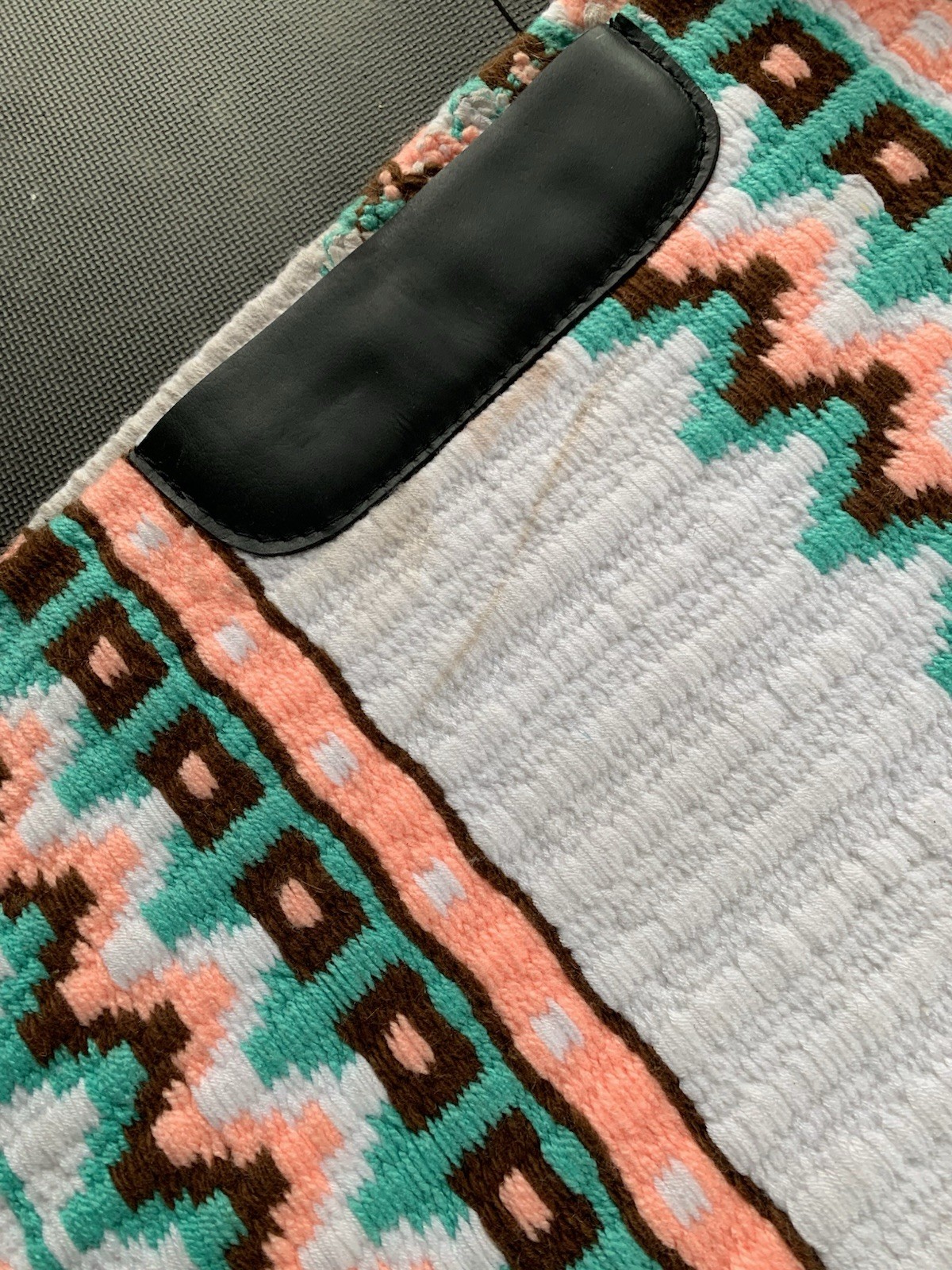 Oversized Show Pad Peach Teal Brown White