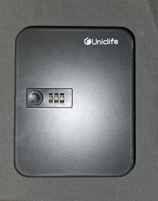 Uniclife 3 Digit Combination Lock Key Box Wall Mount Safe Spare 18-Key Storage
