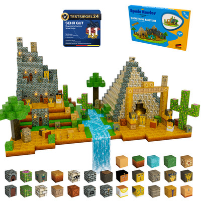 Magnetische Bausteine Ägypten 150 Teile | Konstruktionsspielzeug ab 3 Jahren