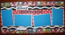Disney Fantasy Cruise scrapbook pages 2 each 12 x 12 handmade assembled