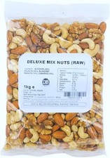 DELUXE MIXED NUTS UNSALTED (1kg) Raw Cashews Walnuts Almonds Peanuts Bulk Bag