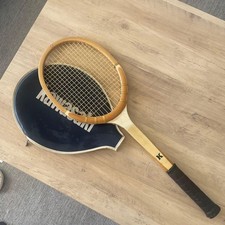 Kawasaki Number One intage wooden racket with case