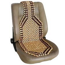 Natural Wood Beaded Auto Car Seat Bead Cover,Front seat Natural Wooden 1 pc