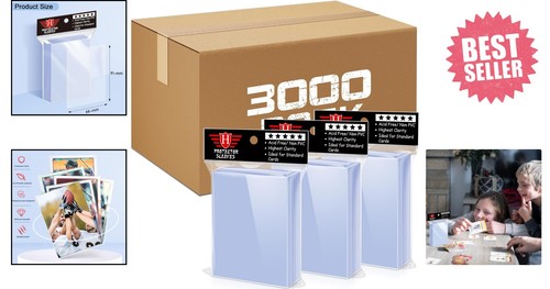 3000 Pack of Clear TopLoader Card Sleeves for Ultimate Trading Card Protection - Picture 2 of 8