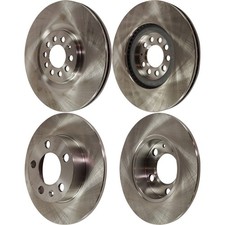Front & Rear Brake Rotors For 2004-2005 Volkswagen Jetta Sedan, 312mm Front Disc
