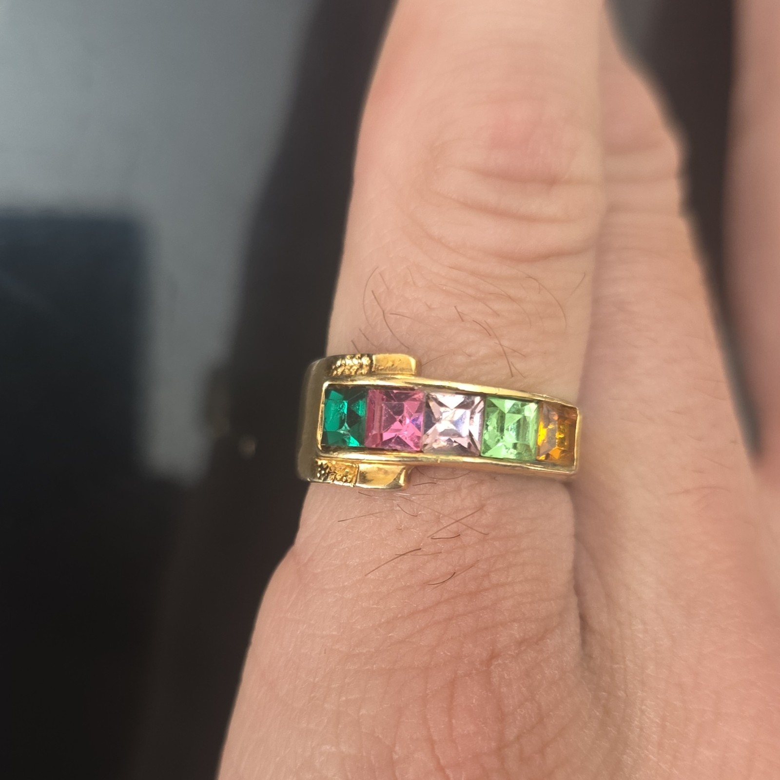 10k gold multistone statement ring - image 5